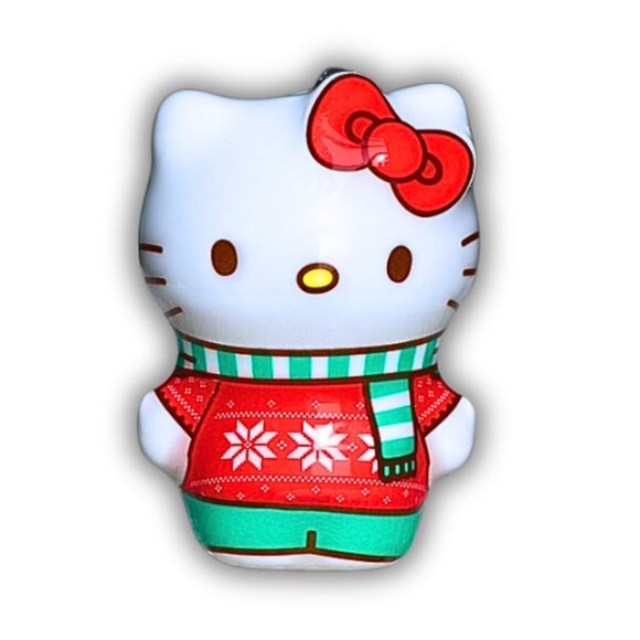 Hello Kitty Christmas Ornament Decoupage Sanrio Holiday Tree Decor Kurt Adler - Picture 1 of 4
